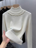 Suéter Afelpado con Perlas Pearl