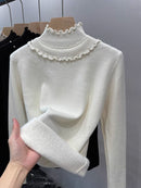Suéter Afelpado con Perlas Pearl